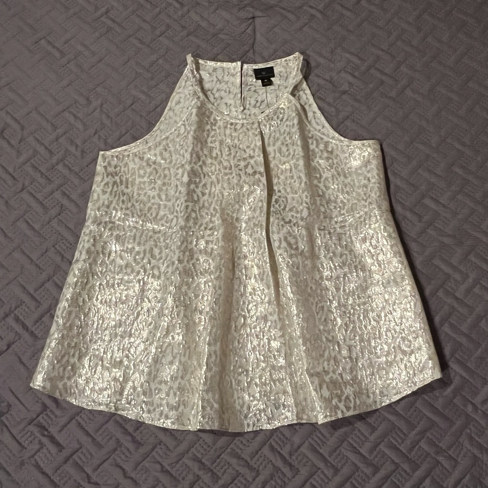 Leopard Metallic Print Top